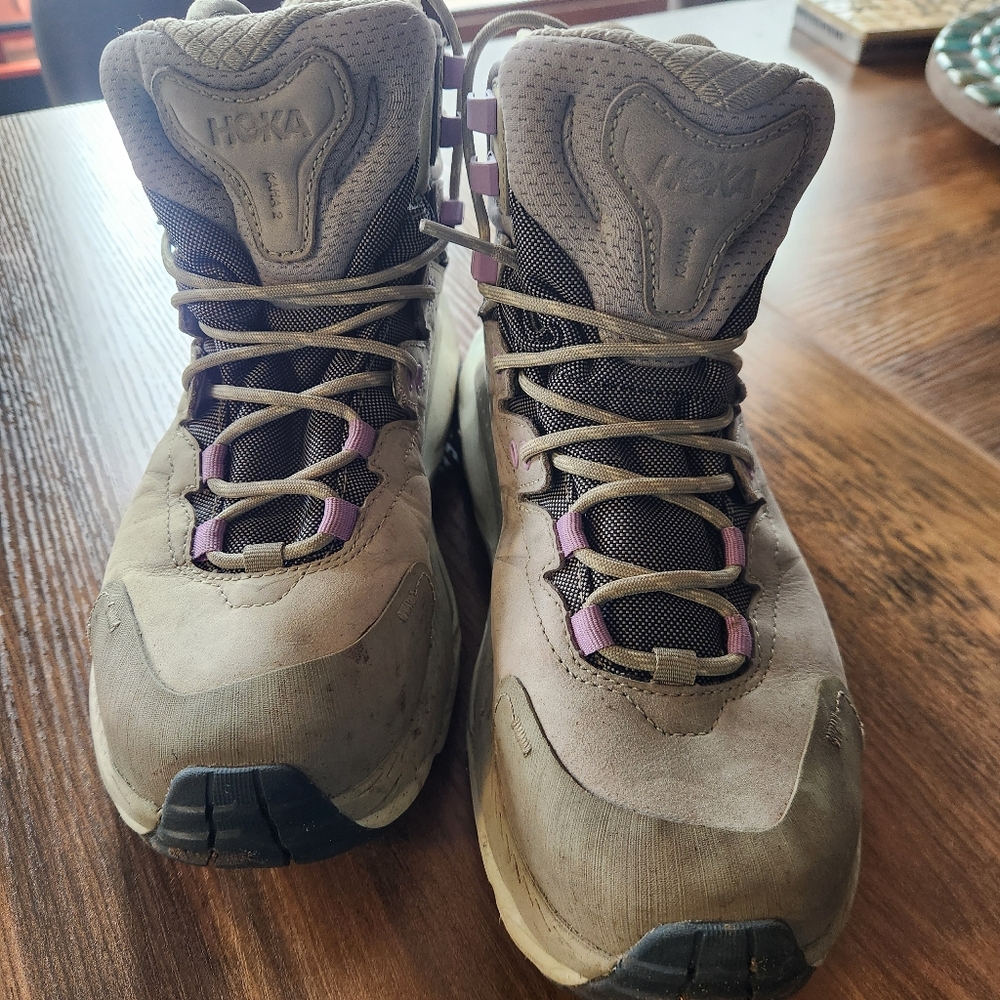 Hoka One One Women's Gray and Purple Athletic Shoes